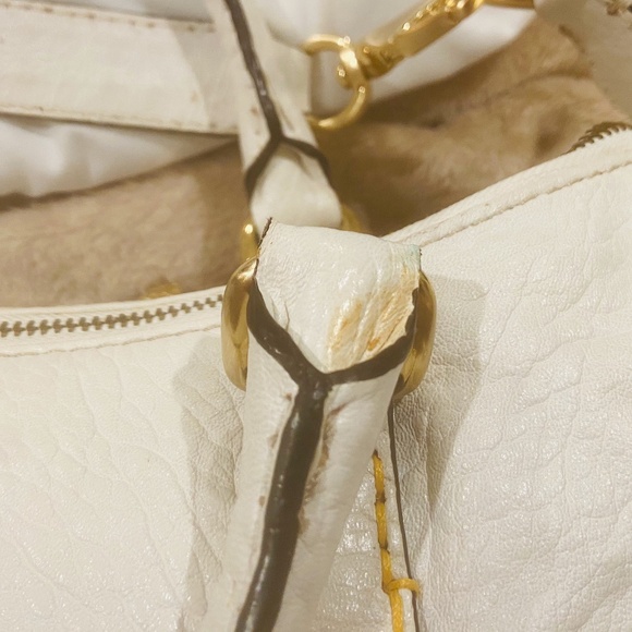 N16-ANTONIO MELANI Off-White Leather Purse - Picture 8 of 12